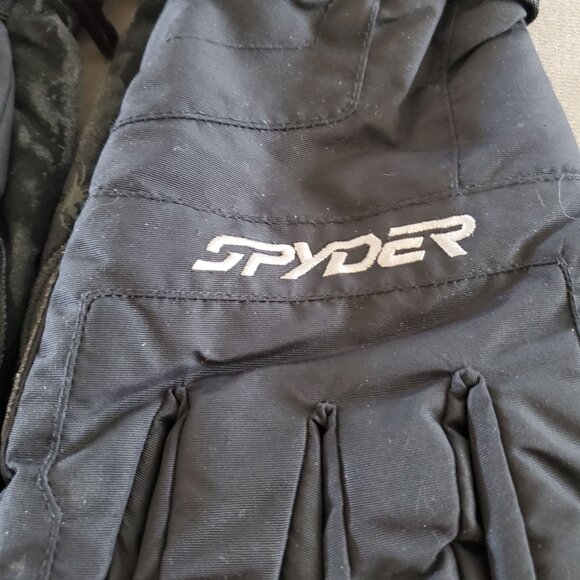 Spyder Mens Gore-Tex Insulated Winter Gloves L Black Nylon Waterproof - Picture 2 of 8